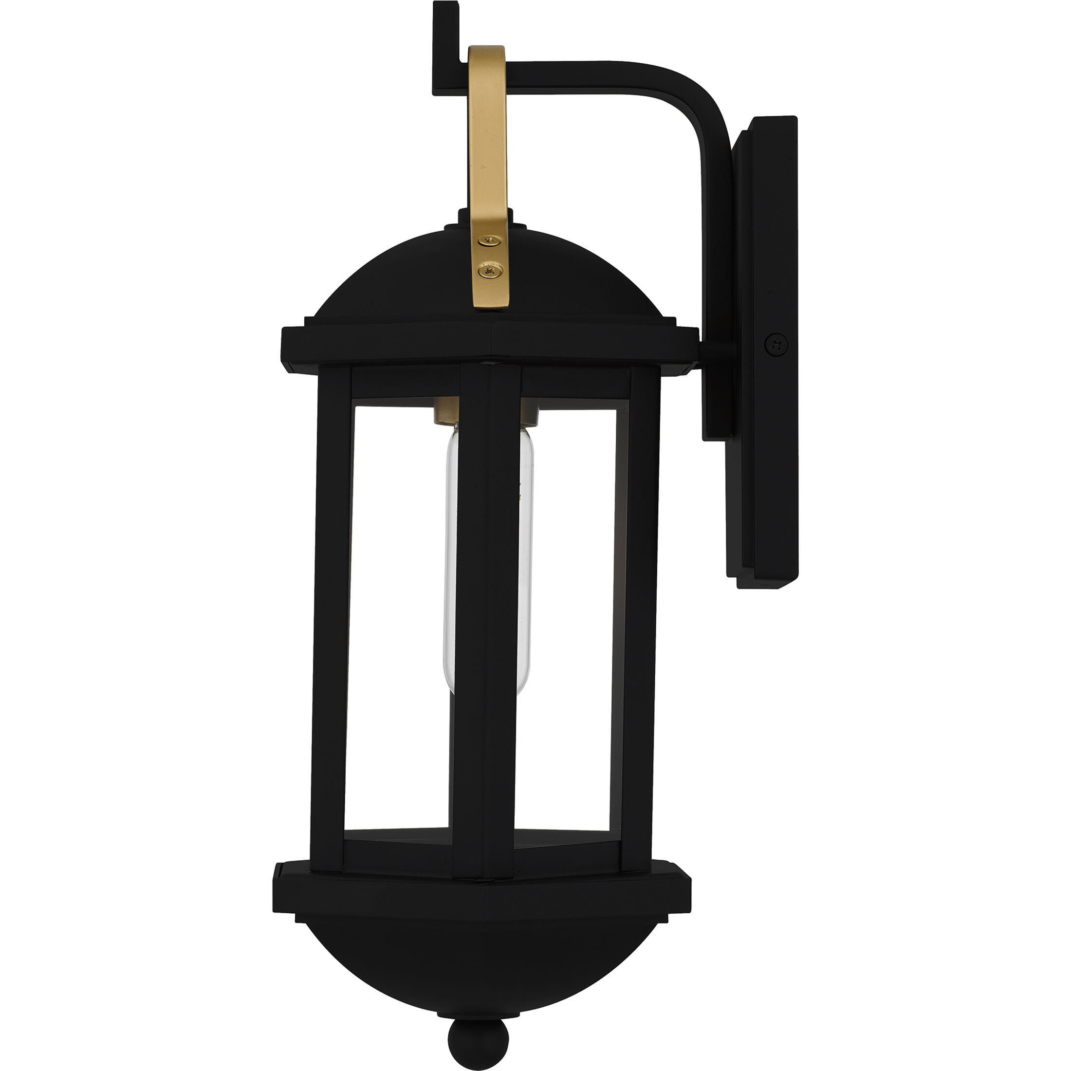 Crestfield 1 Light 15.25 inch Matte Black Outdoor Wall Lantern, Small
