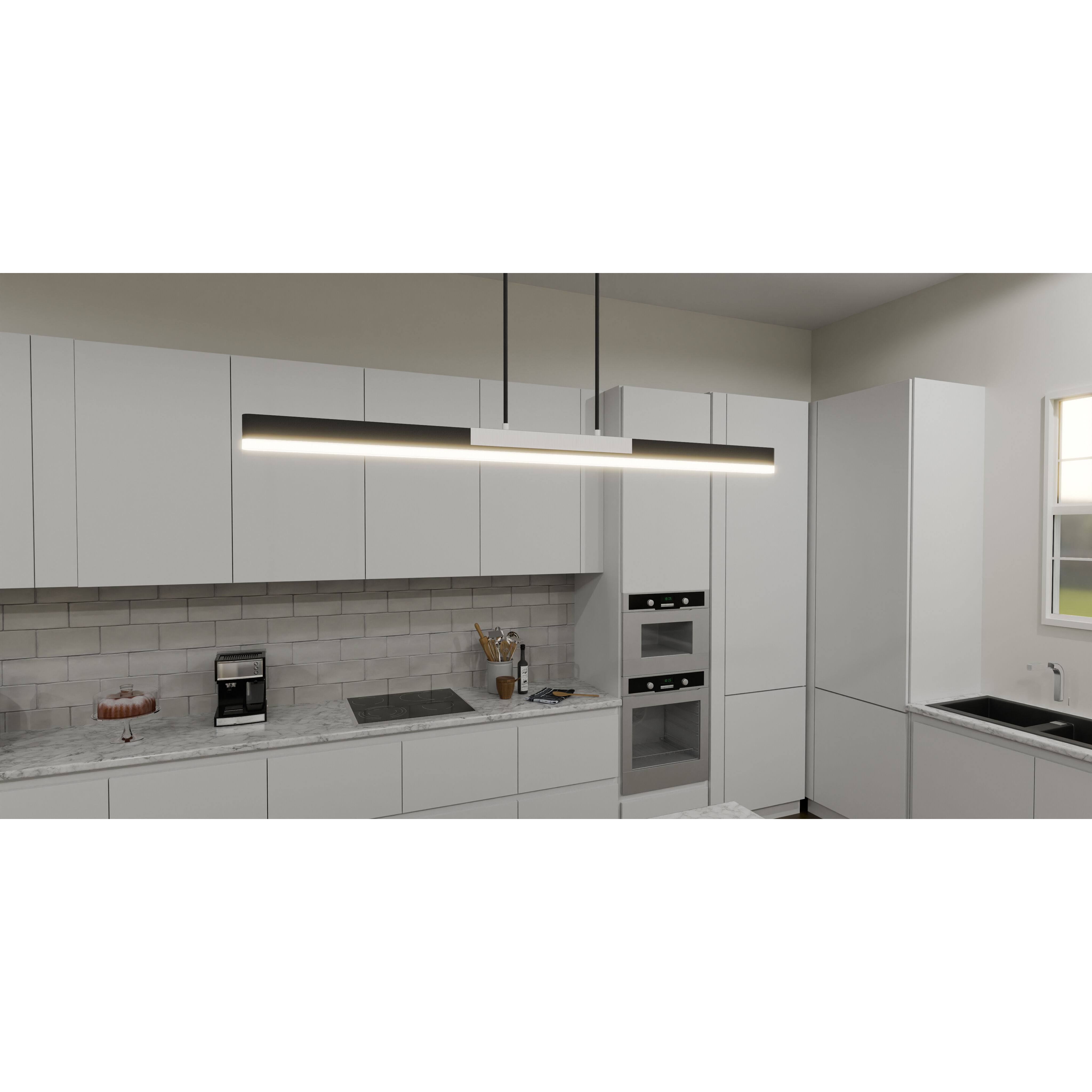 Colter LED 48 inch Brushed Nickel Island Light Ceiling Light, Large