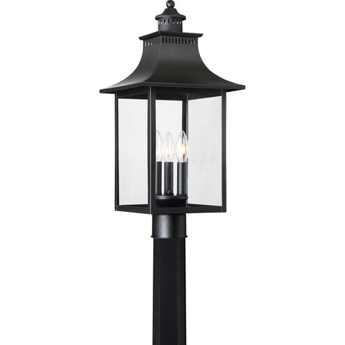 Chancellor 3 Light 22 inch Mystic Black Outdoor Post Lantern