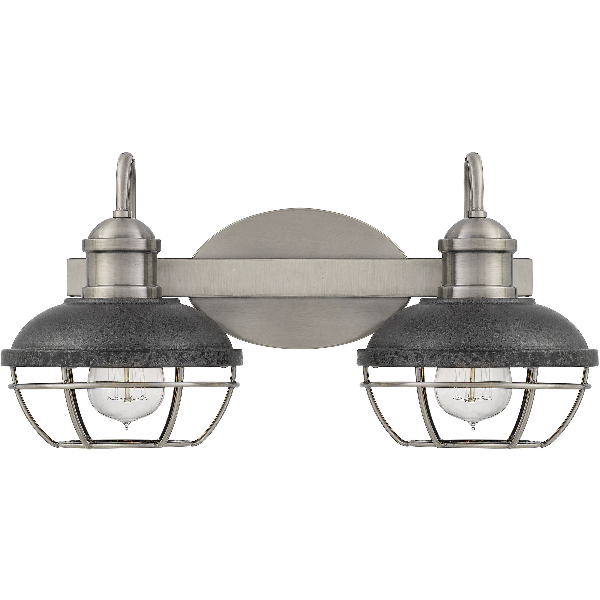 Sandpiper 2 Light 17 inch Antique Polished Nickel Bath Light Wall Light