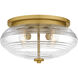Gatonby 4 Light 16 inch Brushed Gold Flush Mount Ceiling Light, Medium