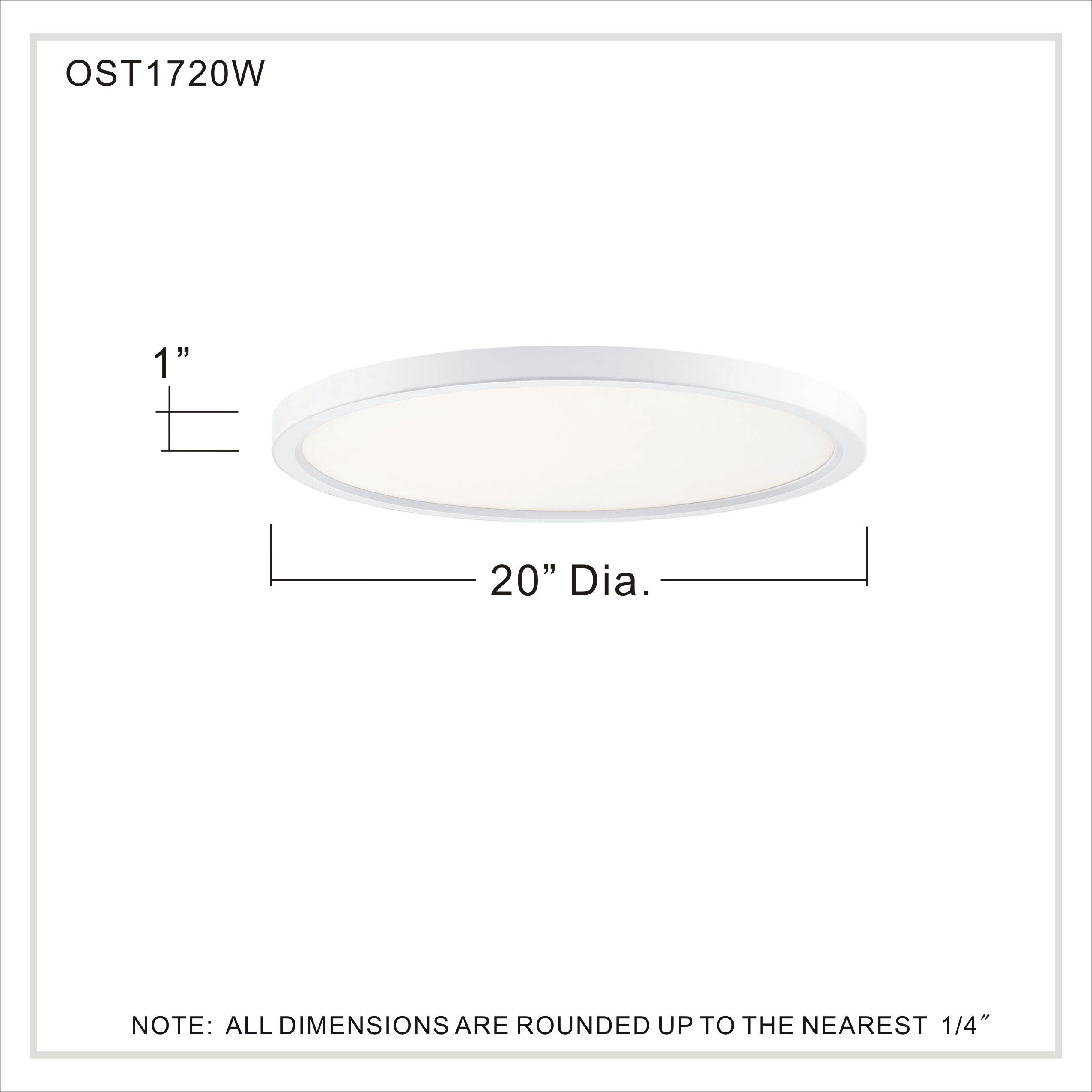 Outskirts LED 20 inch Fresco Flush Mount Ceiling Light in Italian Fresco