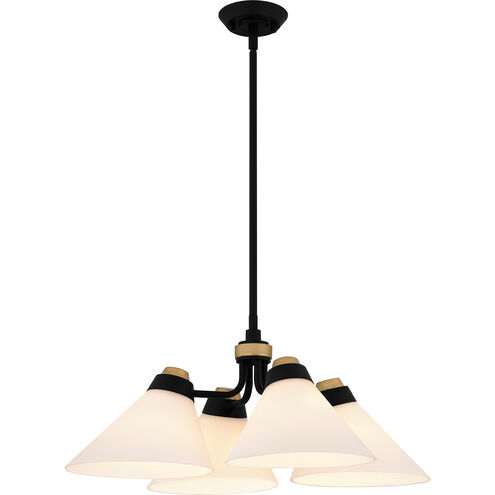 Graft 4 Light 24.5 inch Matte Black Pendant Ceiling Light, Large