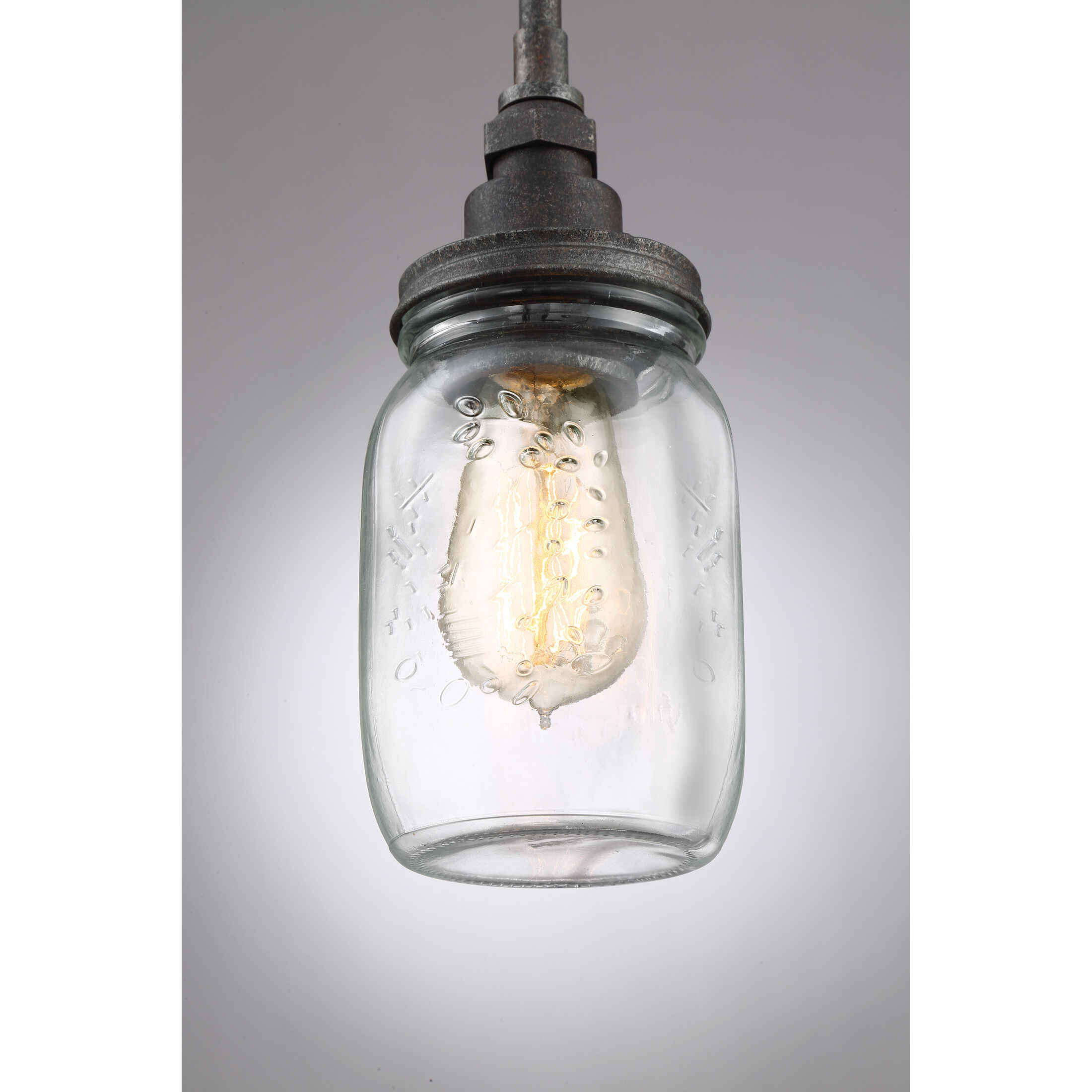 Squire 1 Light 4 inch Rustic Black Mini Chandelier Ceiling Light, Rod Hung