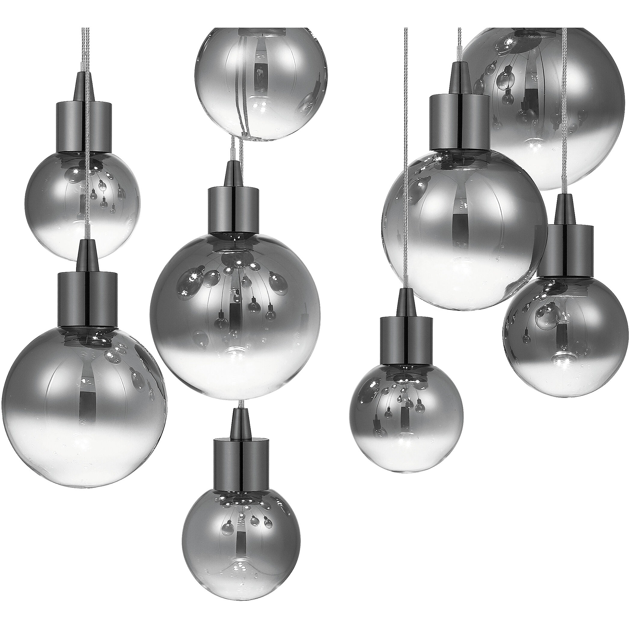 Shadow LED 43 inch Black Chrome Island Light Ceiling Light