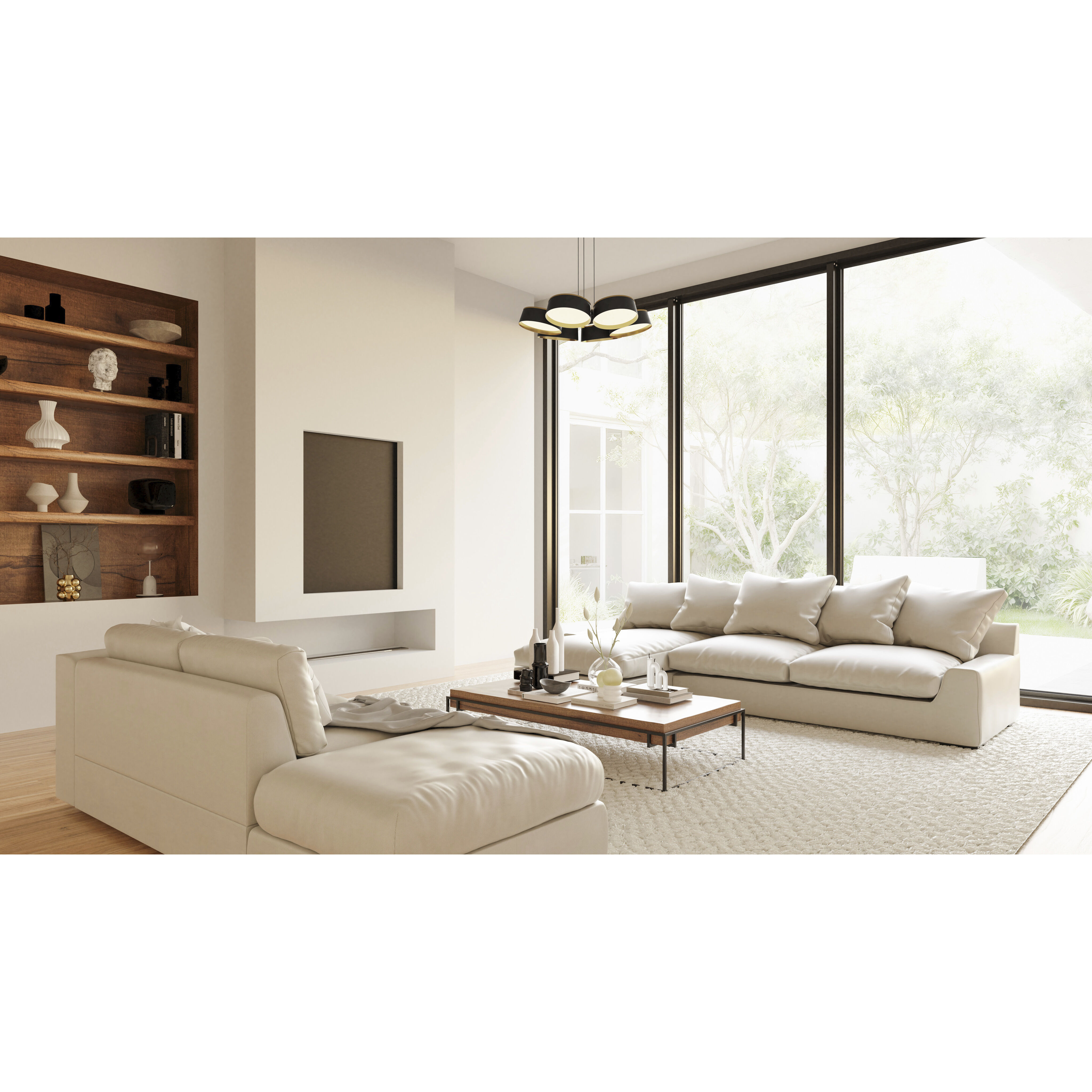 Byrnes LED 26 inch Matte Black Chandelier Ceiling Light