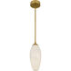 Burnett LED 5 inch Brushed Gold Mini Pendant Ceiling Light