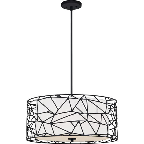 Quoizel Oversized 4 Light 24 inch Matte Black Pendant Ceiling Light