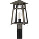 Merle 1 Light 18 inch Burnished Bronze Outdoor Post Lantern