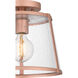 Labrant 1 Light 10.5 inch Matte Rose Gold Semi-Flush Mount Ceiling Light