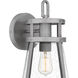 Barber 1 Light 17 inch Antique Brushed Aluminum Outdoor Wall Lantern