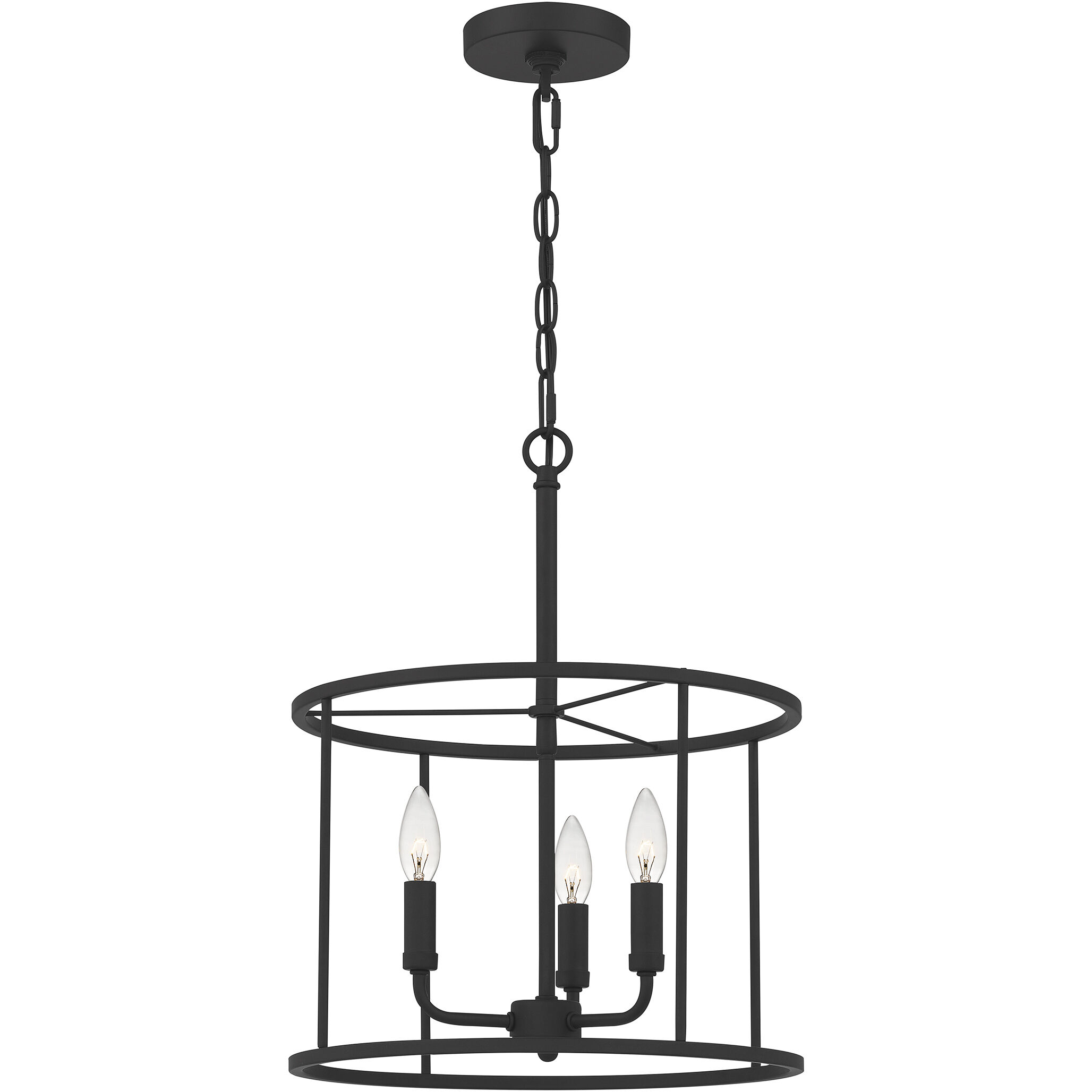 Abner 3 Light 14 inch Matte Black Pendant Ceiling Light