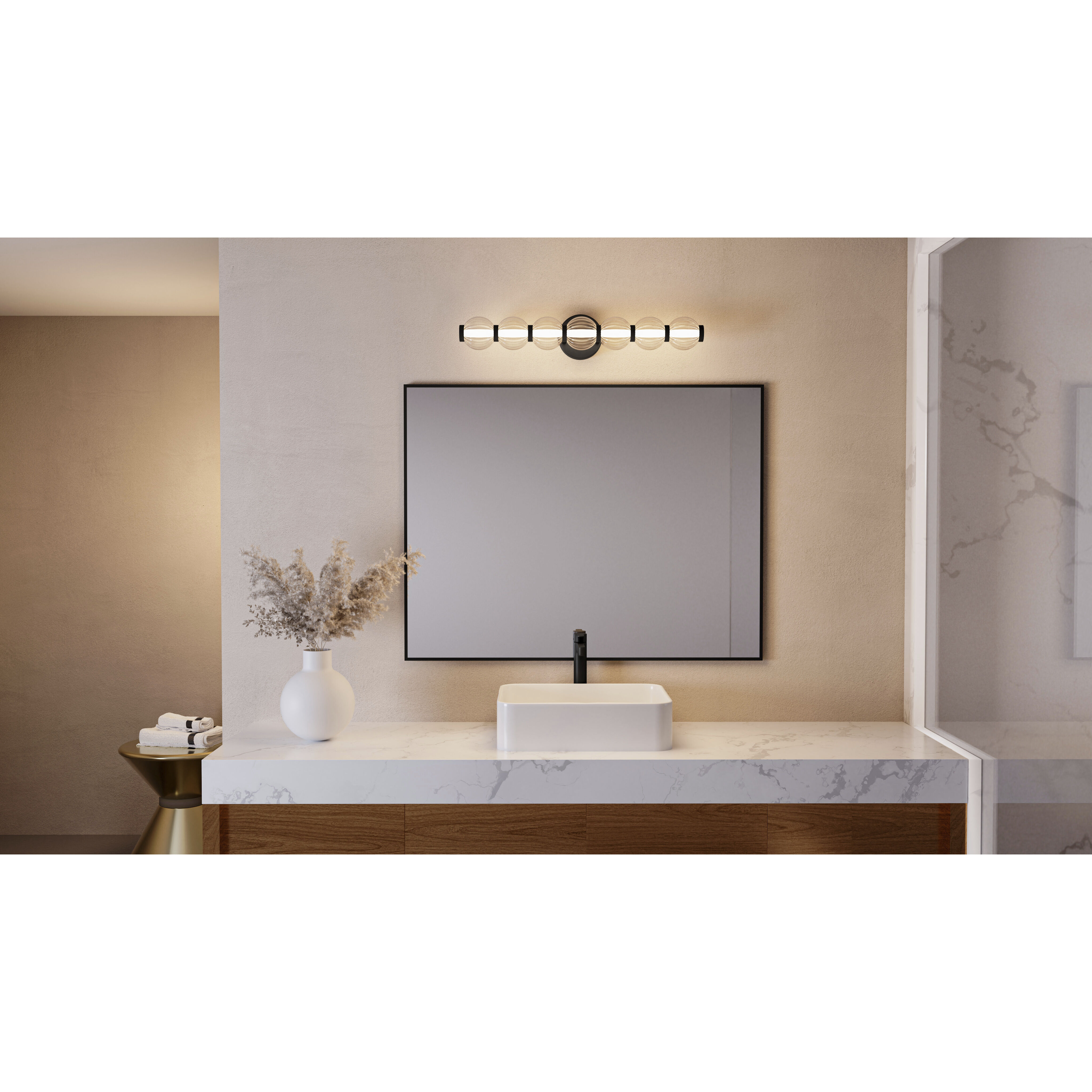 Elway LED 25.25 inch Matte Black Bath Light Wall Light, Medium