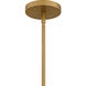 Lumi 1 Light 14 inch Brushed Weathered Brass Pendant Ceiling Light