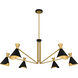 Arden 6 Light 52 inch Matte Black Chandelier Ceiling Light