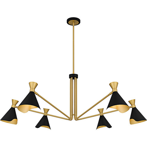 Quoizel Arden 6 Light 52 inch Matte Black Chandelier Ceiling Light ADN5052MBK - Open Box