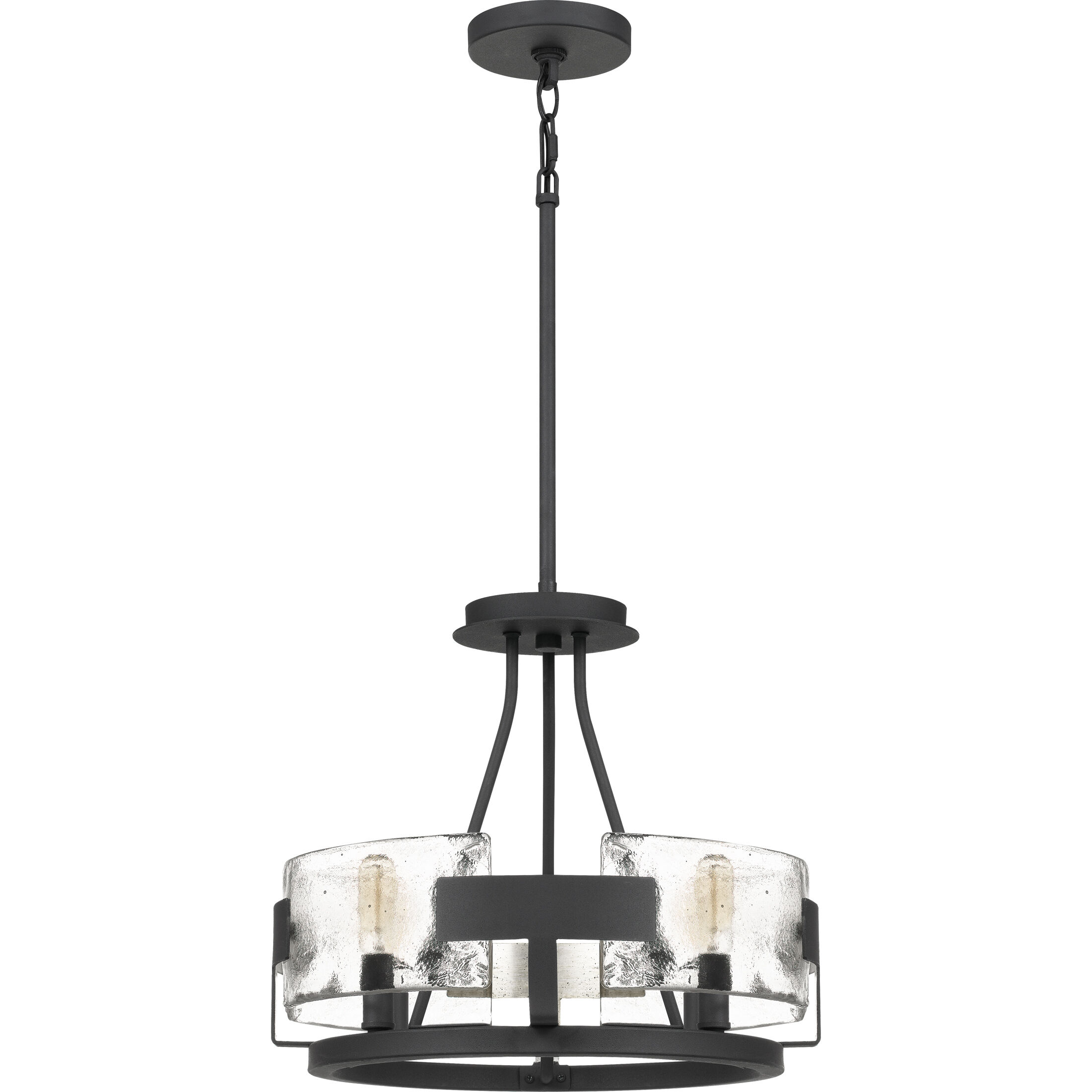 Stratum 4 Light 16 inch Royal Ebony Semi-Flush Mount Ceiling Light