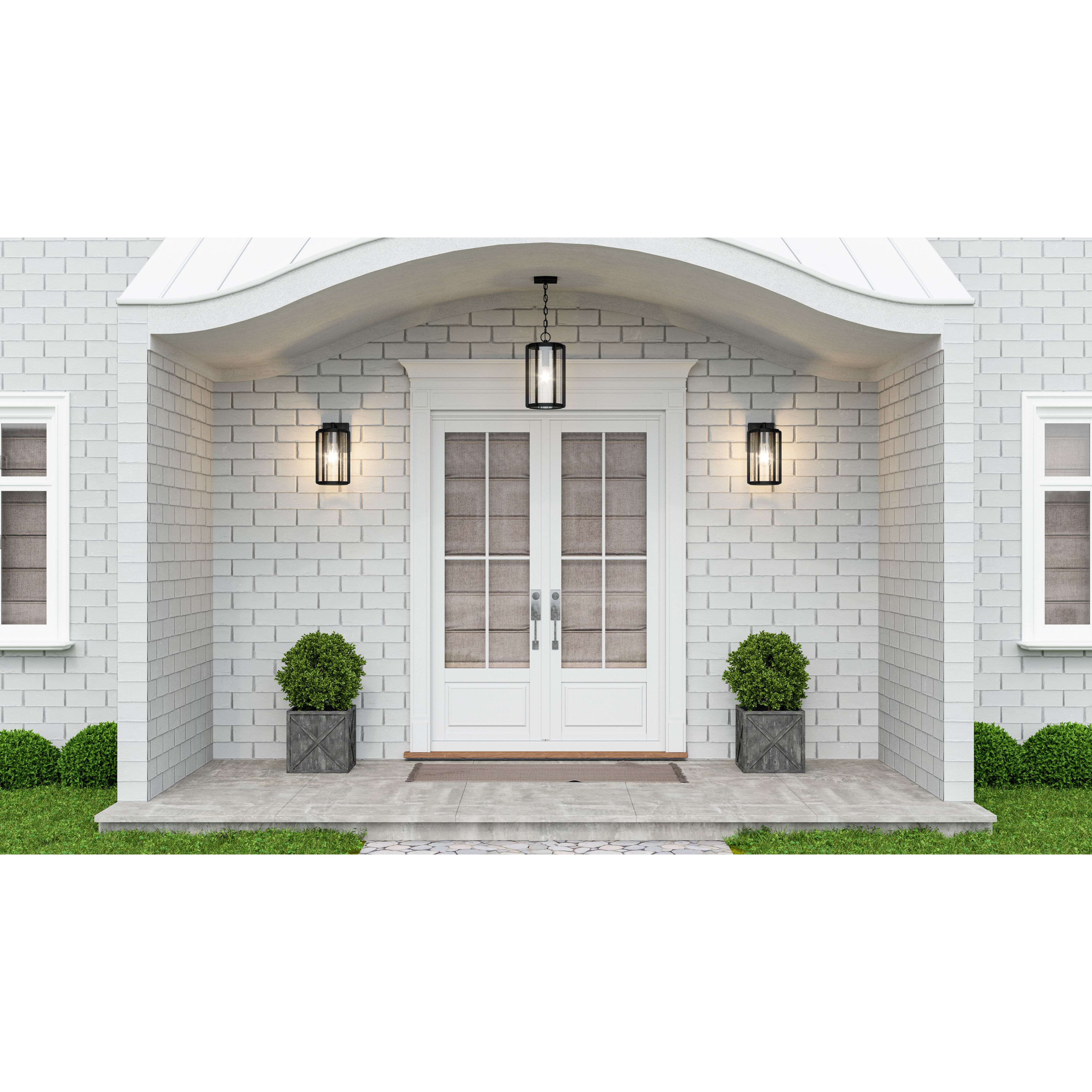 Hazel 1 Light 10.25 inch Earth Black Outdoor Wall Lantern 