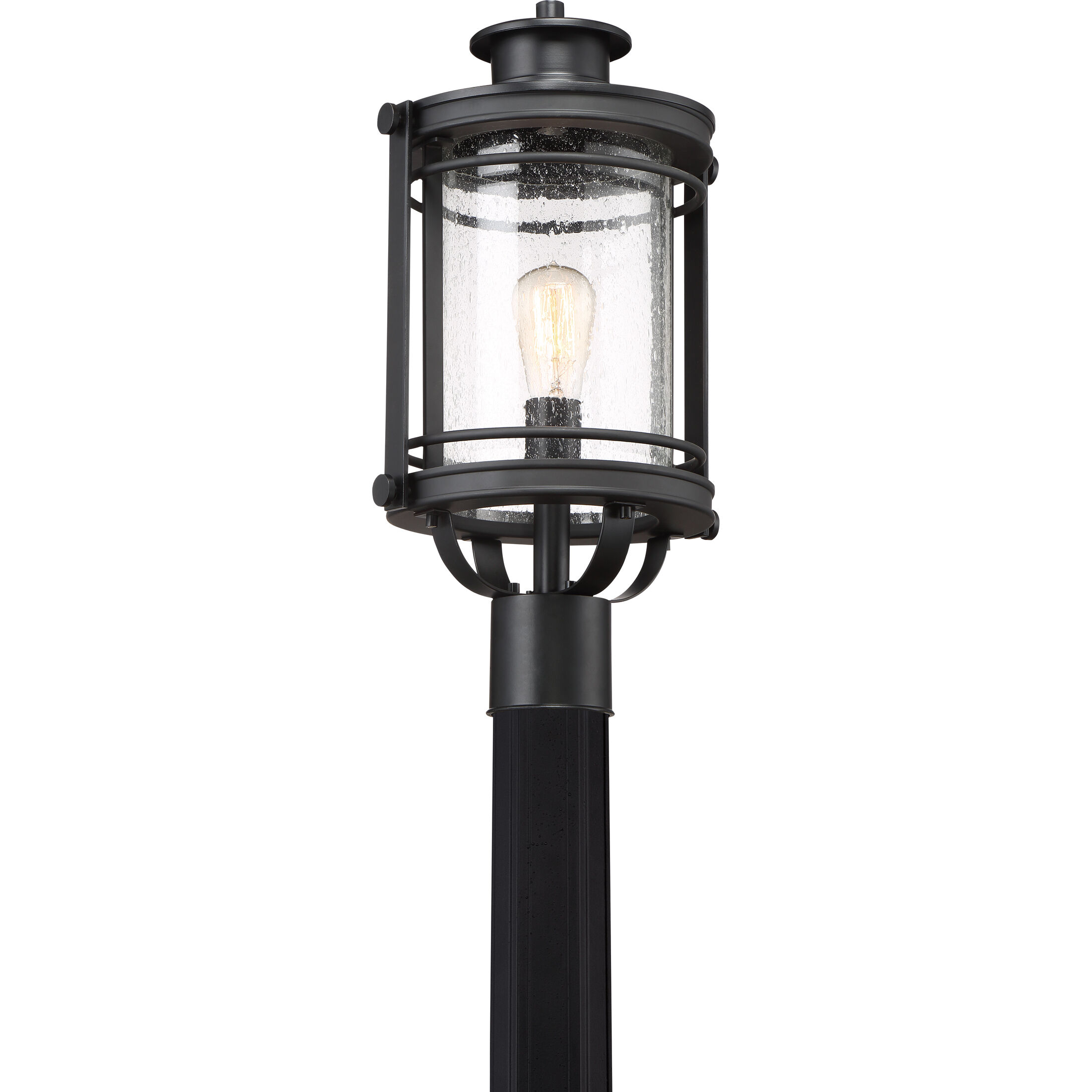 Booker 1 Light 20 inch Mystic Black Post Lantern