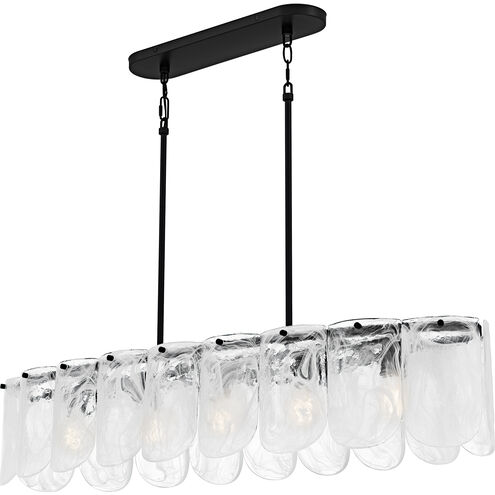 Cassidy 5 Light 43 inch Matte Black Linear Chandelier Ceiling Light, Large