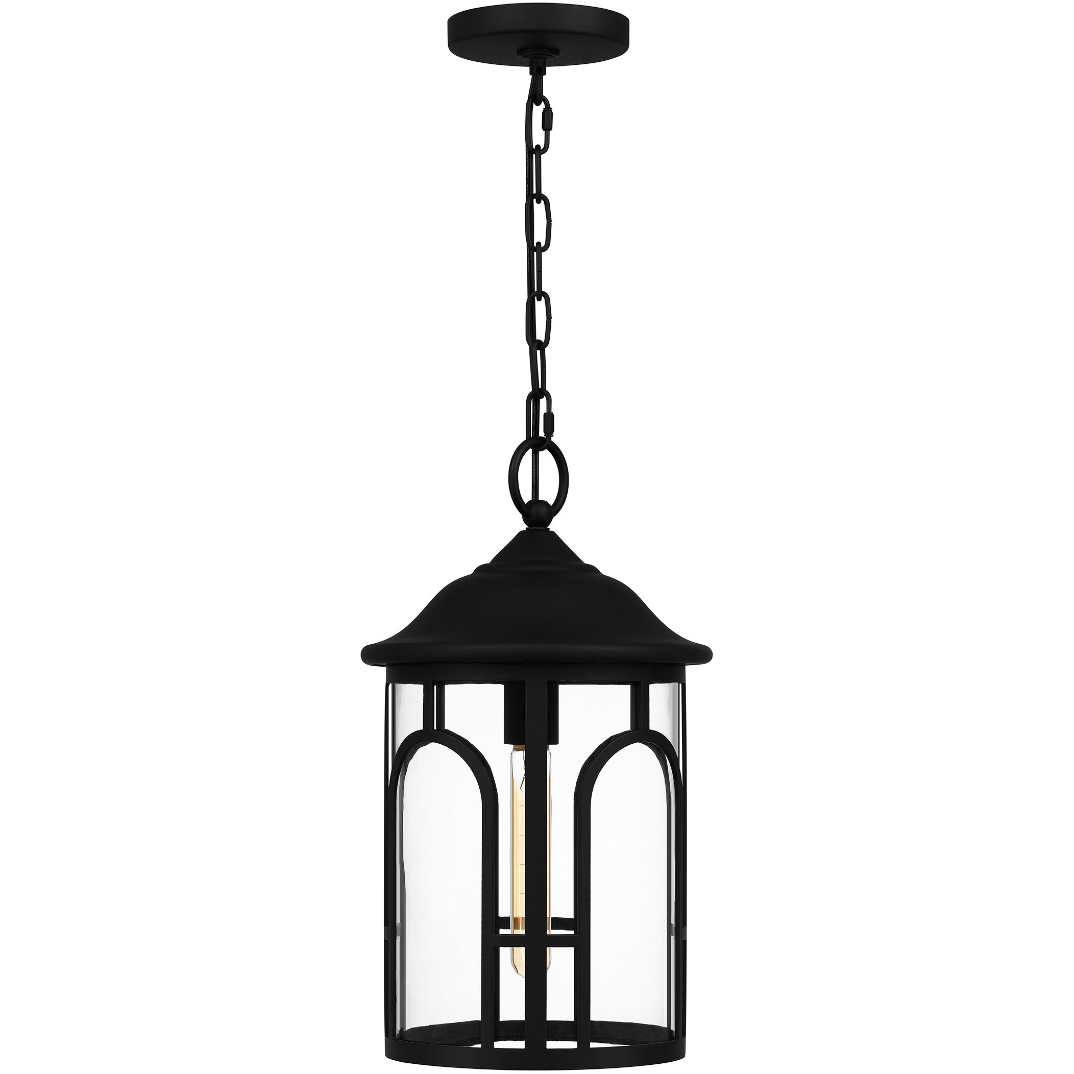Brampton 1 Light 9.5 inch Matte Black Outdoor Hanging Lantern