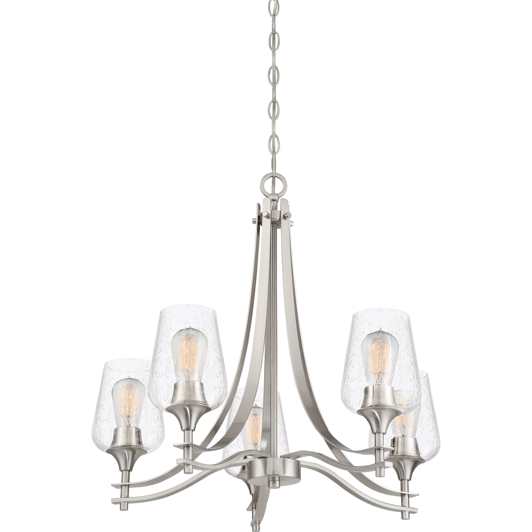 Towne 5 Light 25 inch Brushed Nickel Chandelier Ceiling Light