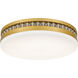Carey LED 16 inch Brushed Gold Flush Mount Ceiling Light, Medium