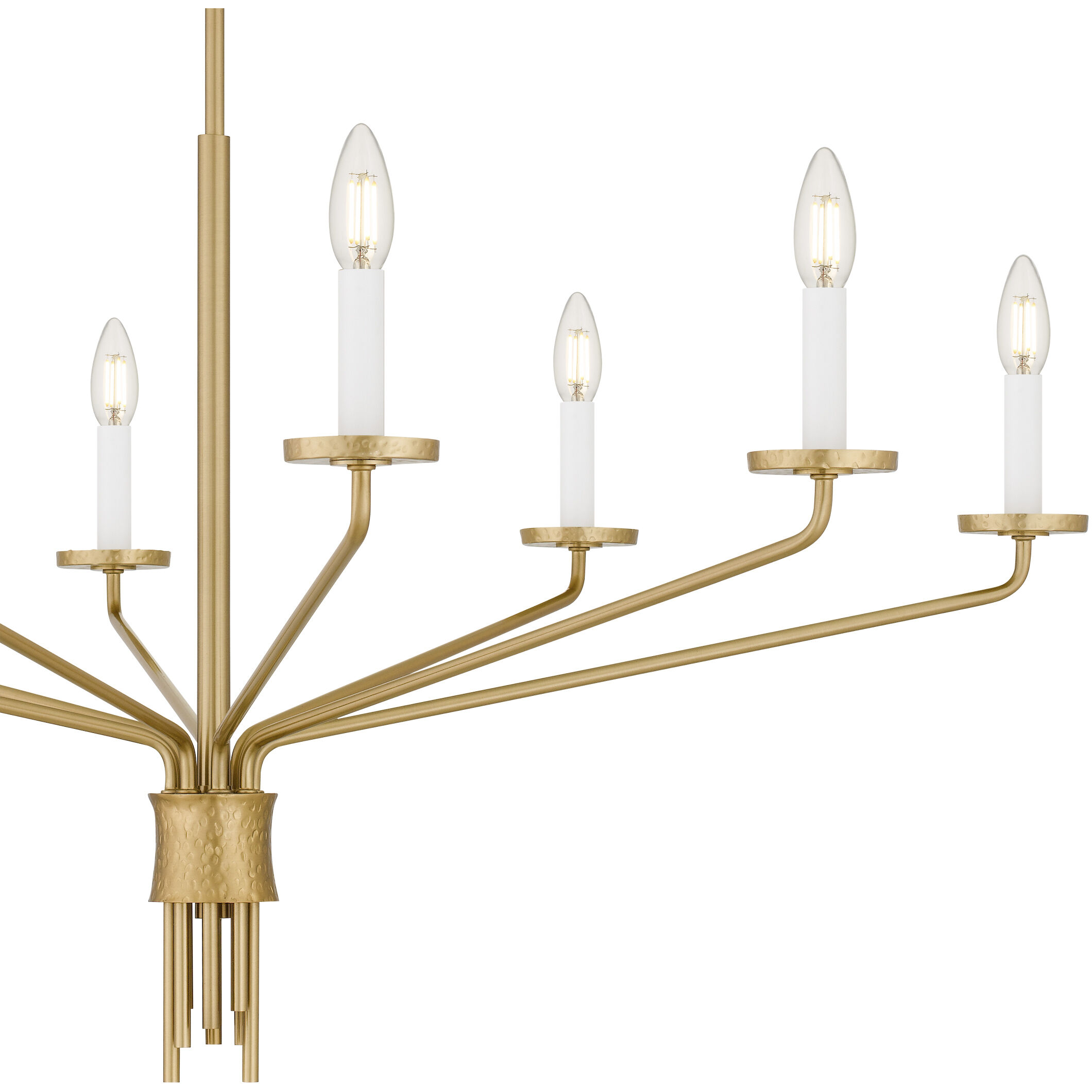 Alexander 8 Light 40 inch Brushed Gold Chandelier Ceiling Light