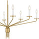 Alexander 8 Light 40 inch Brushed Gold Chandelier Ceiling Light