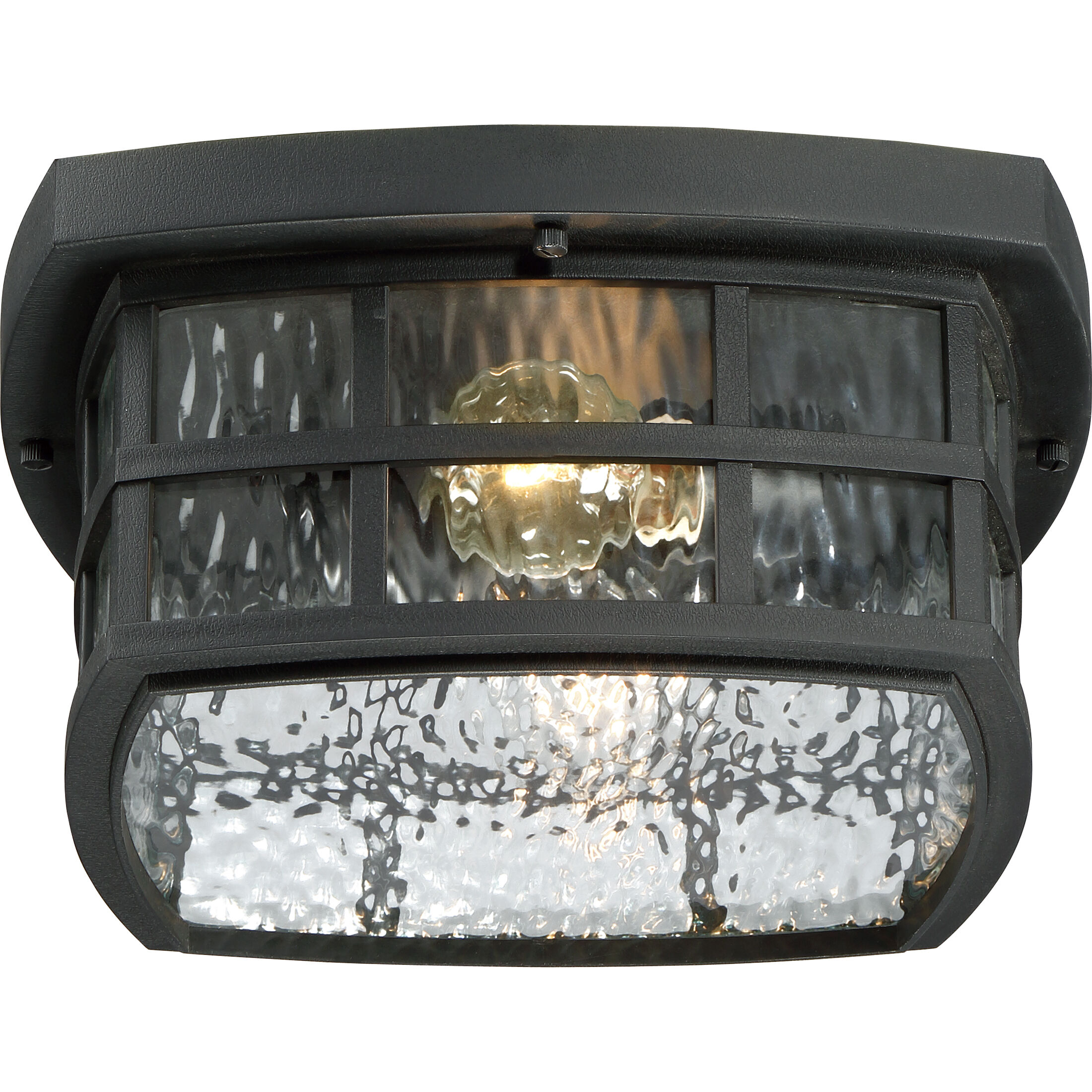 Stonington 2 Light 12 inch Mystic Black Outdoor Flush Mount