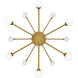 Combe 6 Light 30 inch Brushed Gold Semi-Flush Mount Ceiling Light, Extra Large