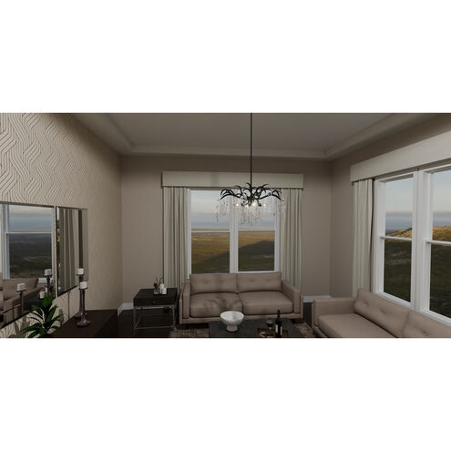 Maple 6 Light 29 inch Earth Black Chandelier Ceiling Light