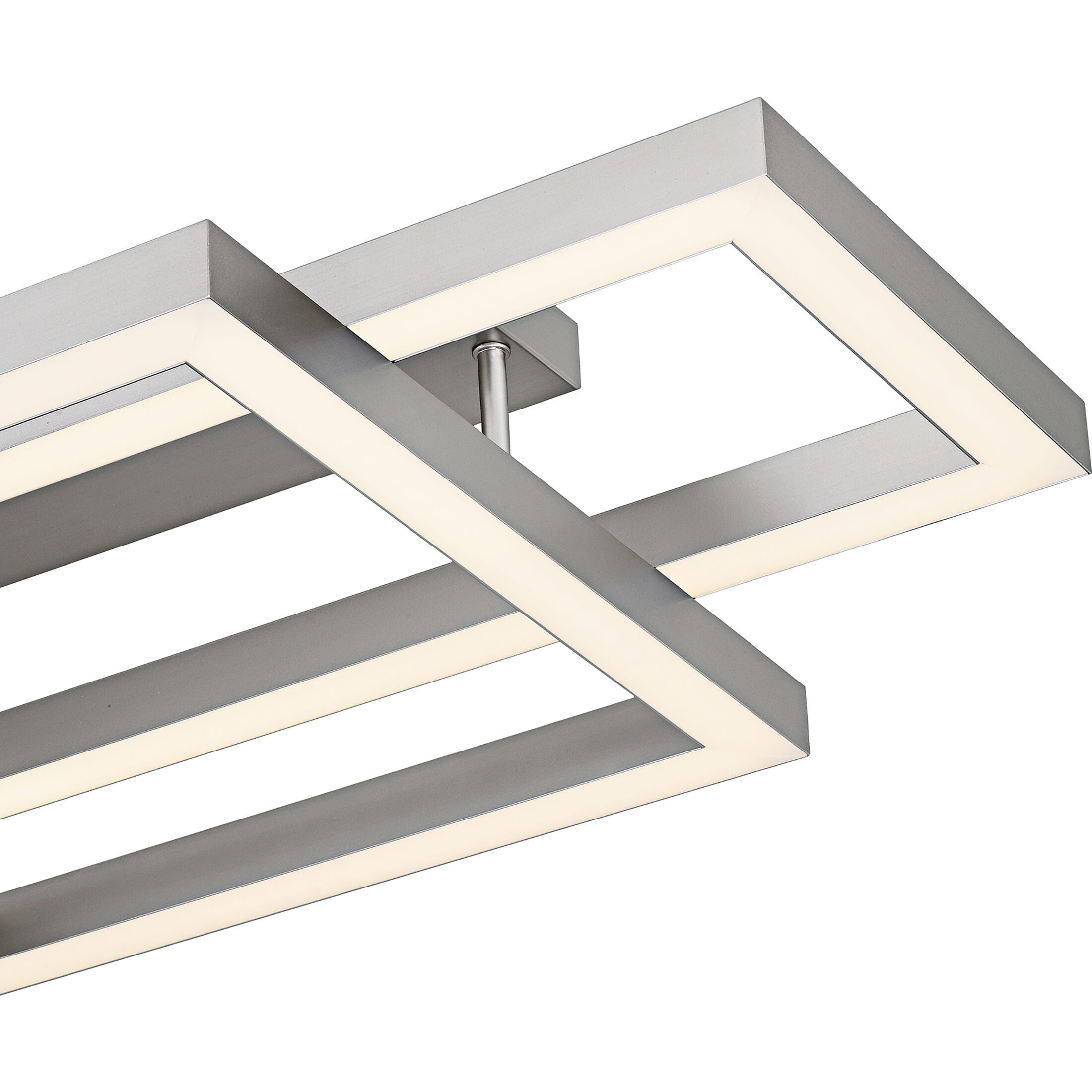 Lawless LED 36 inch Painted Brushed Nickel Semi-Flush Mount Ceiling Light, Extra Large