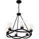 Overlook 6 Light 26 inch Earth Black Chandelier Ceiling Light