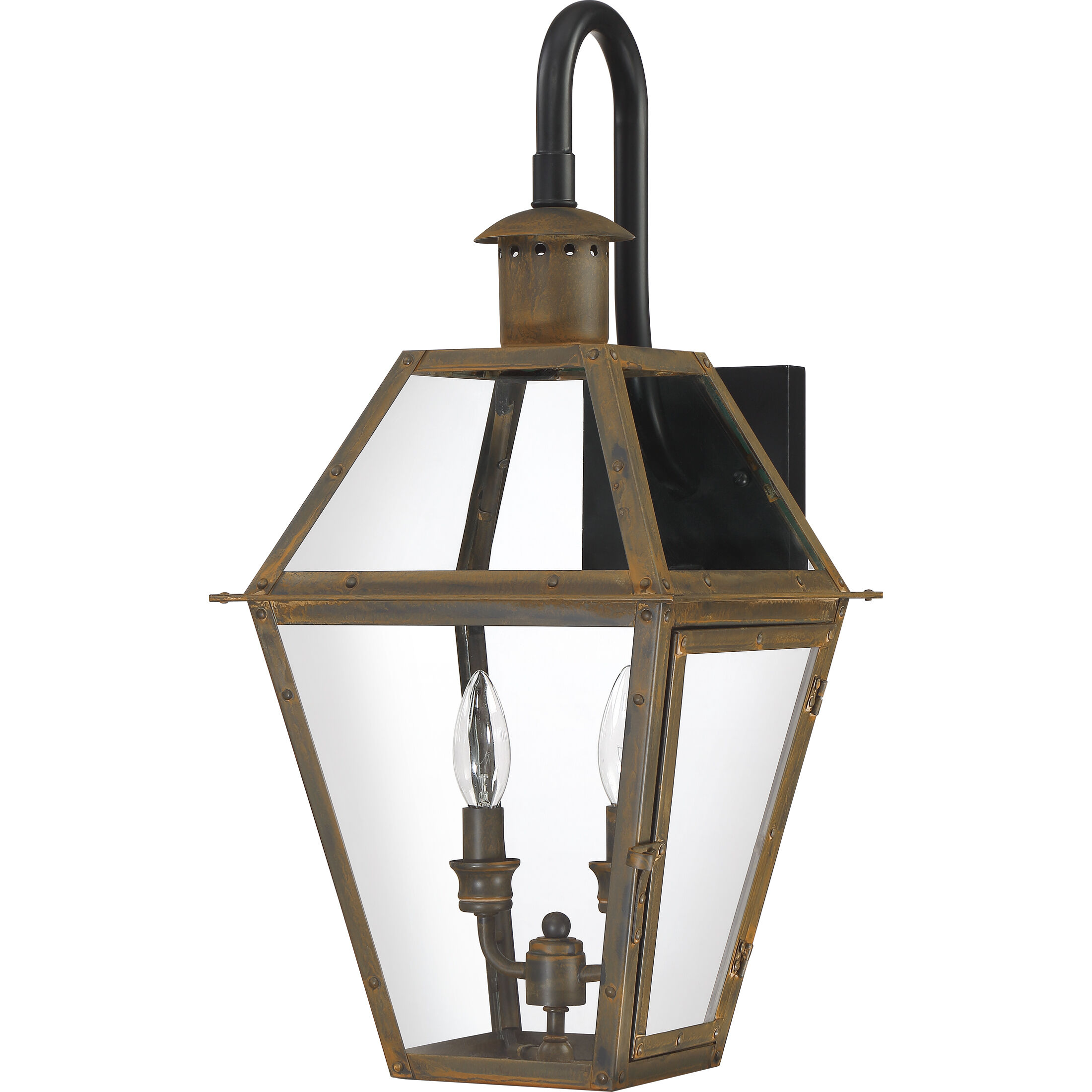 Rue De Royal 2 Light 23 inch Industrial Bronze Outdoor Wall Lantern