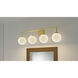 Eloise 4 Light 33 inch Aged Brass Bath Light Wall Light
