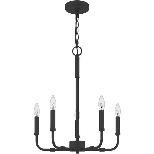 Abner 5 Light 18 inch Matte Black Chandelier Ceiling Light