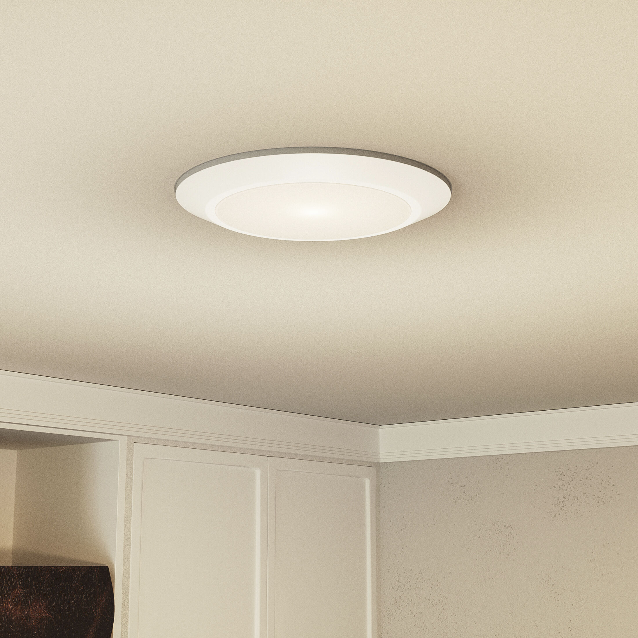 Verge LED 12 inch Fresco Flush Mount Ceiling Light in White Lustre