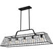 Rainier 5 Light 48 inch Matte Black Linear Chandelier Ceiling Light, Large