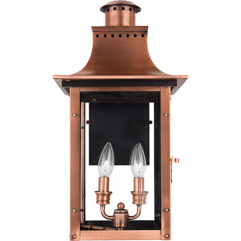 Chalmers 2 Light 21 inch Aged Copper Outdoor Wall Lantern