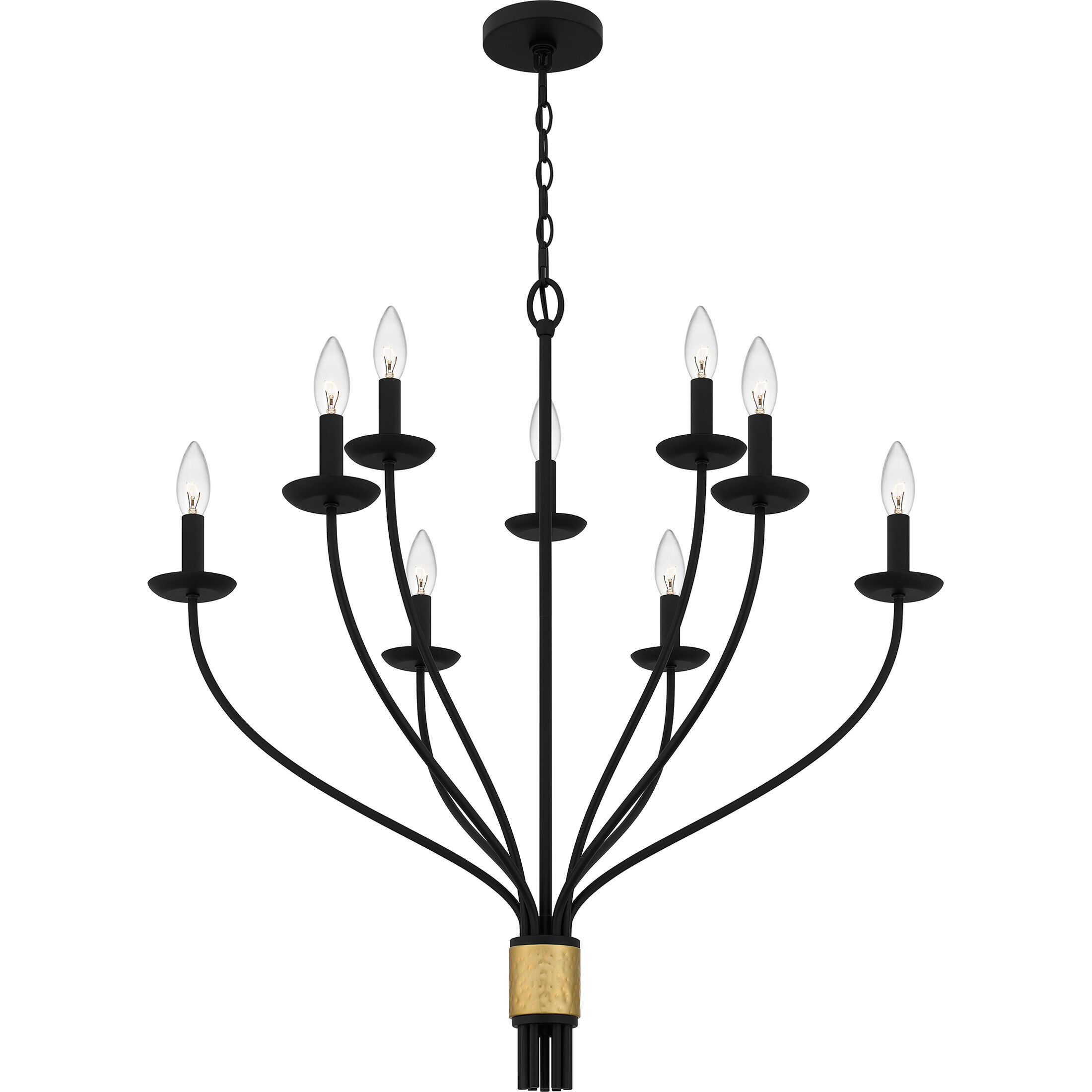 Margaret 9 Light 32 inch Matte Black Chandelier Ceiling Light