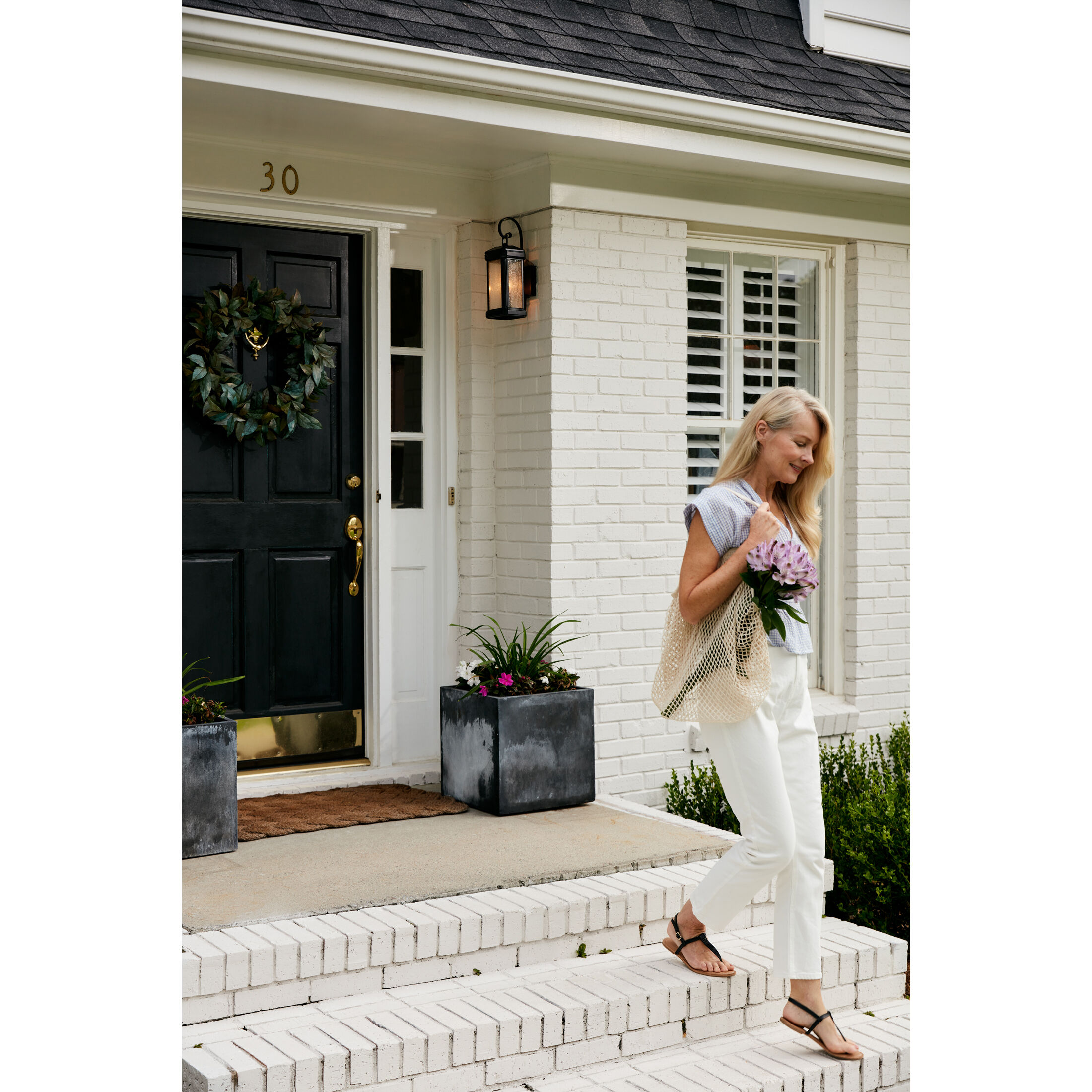 Trumbull 1 Light 15 inch Mystic Black Outdoor Wall