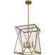 Clovis Pendant Ceiling Light in Brushed Weathered Brass