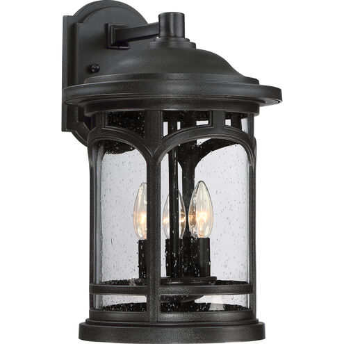 Marblehead 3 Light 18 inch Mystic Black Outdoor Wall Lantern