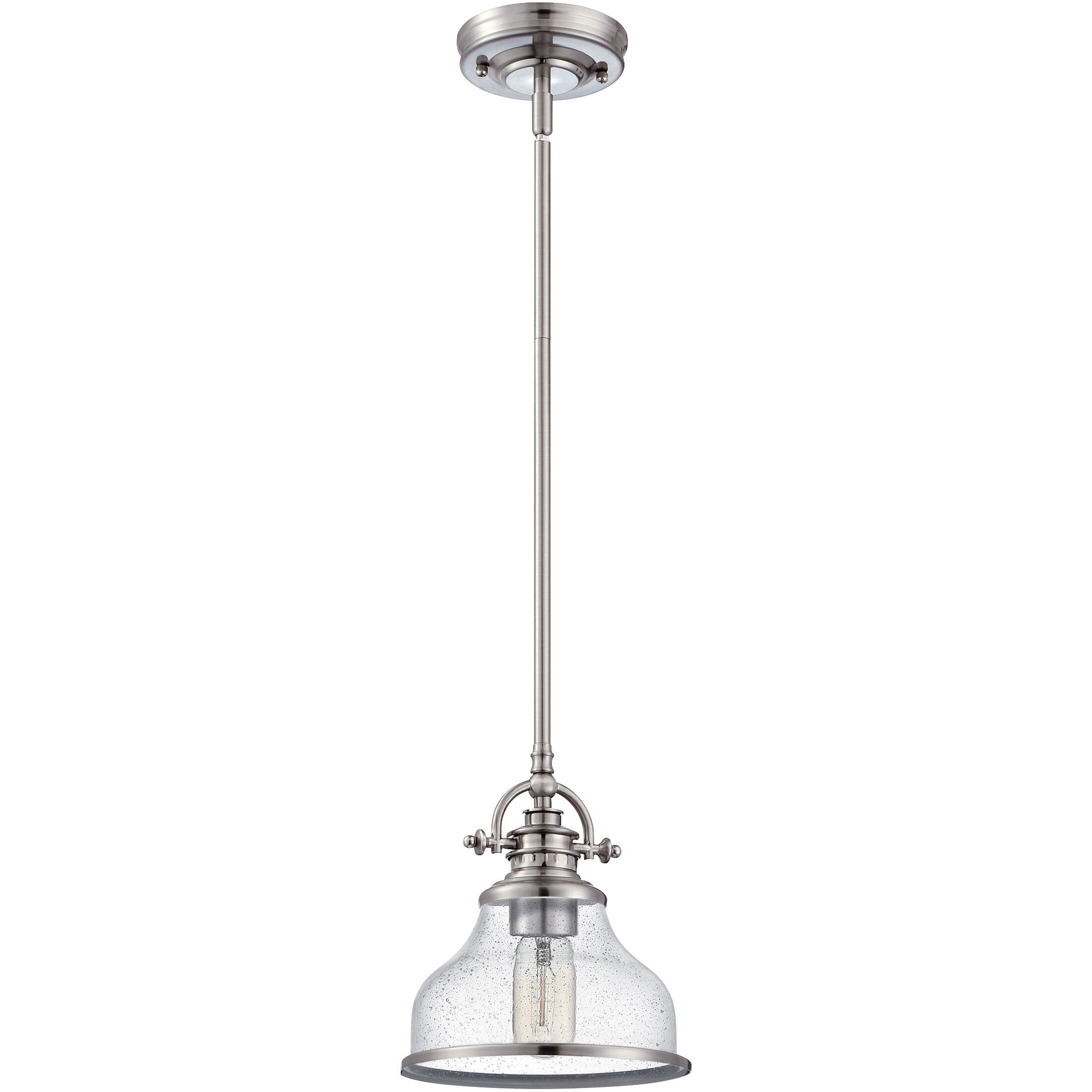 Grant 1 Light 8 inch Brushed Nickel Mini Pendant Ceiling Light