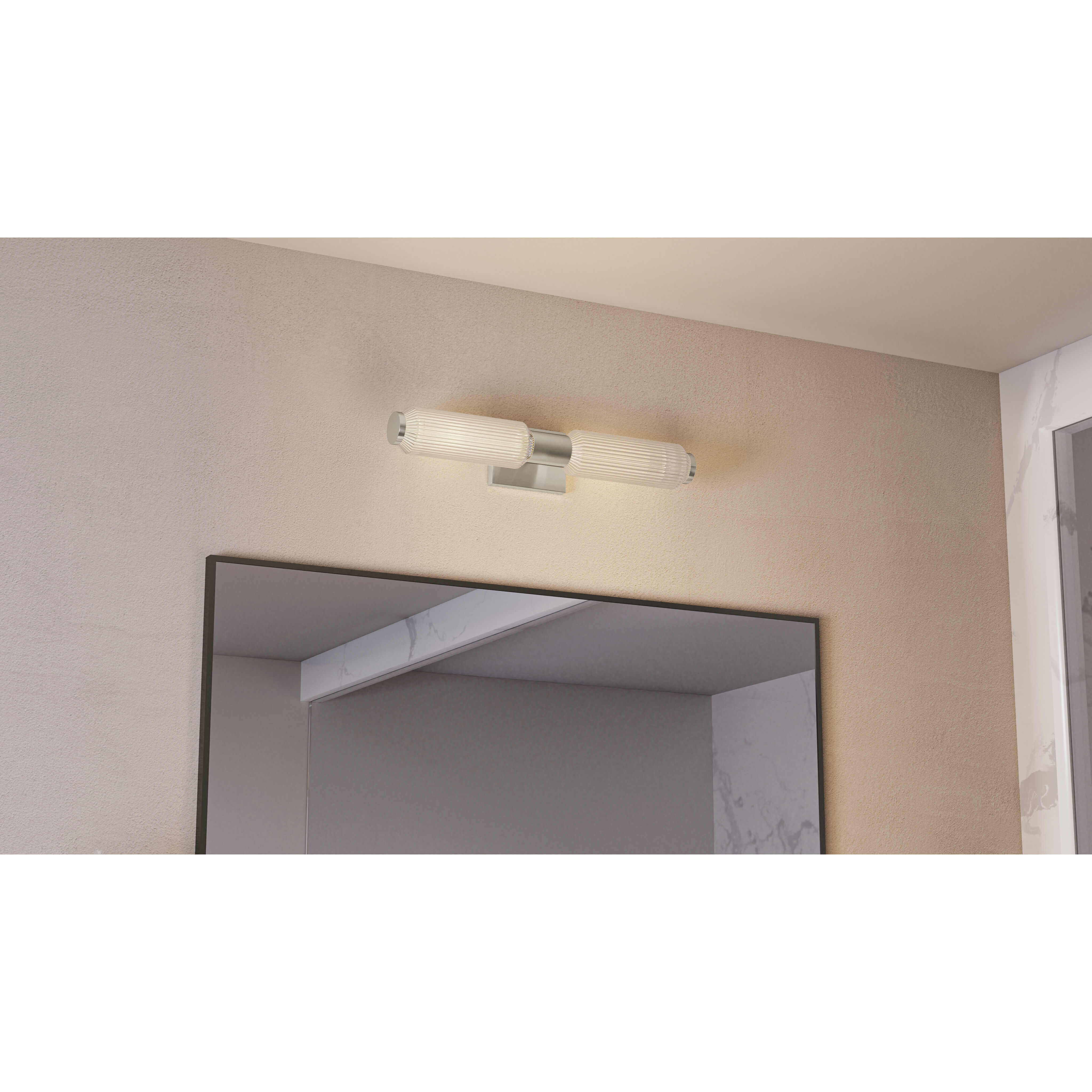 Hawes 2 Light 23.5 inch Brushed Nickel Bath Light Wall Light, Medium