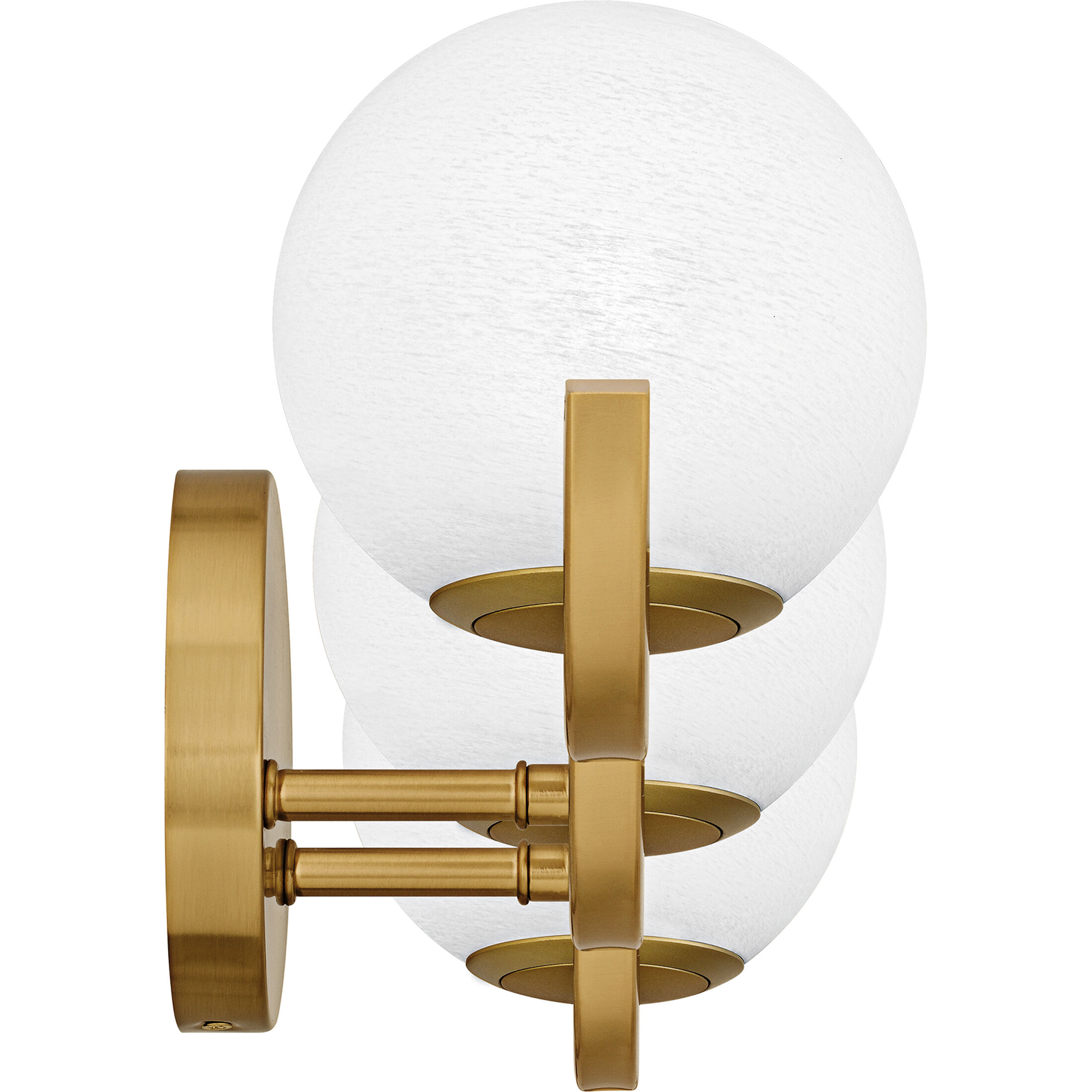 Spherical 3 Light 22.5 inch Aged Brass Bath Light Wall Light, Large