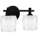 Spade LED 13.5 inch Matte Black Bath Light Wall Light, Medium