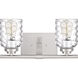 Cristal 2 Light 14 inch Brushed Nickel Vanity Light Wall Light