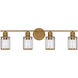 Isla 4 Light 29 inch Weathered Brass Bath Light Wall Light